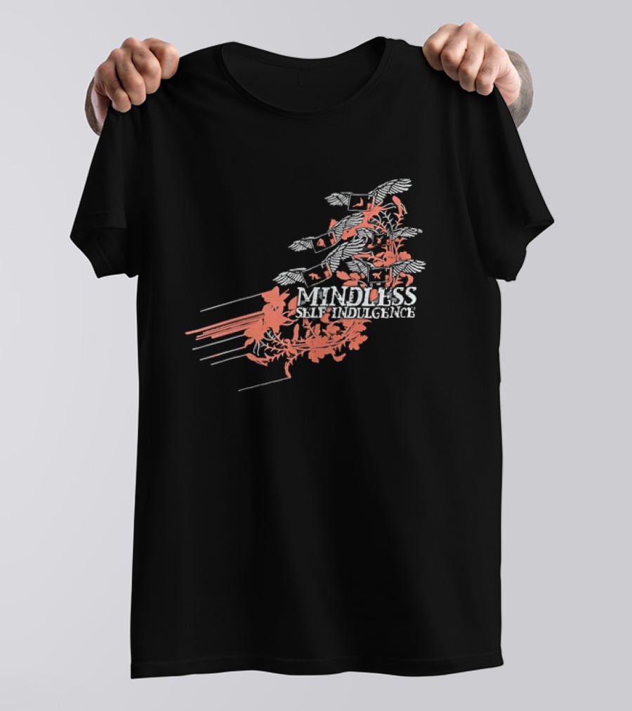 Band Mindless Self Indulgence Flying Monitors Floral Motifs T-Shirt