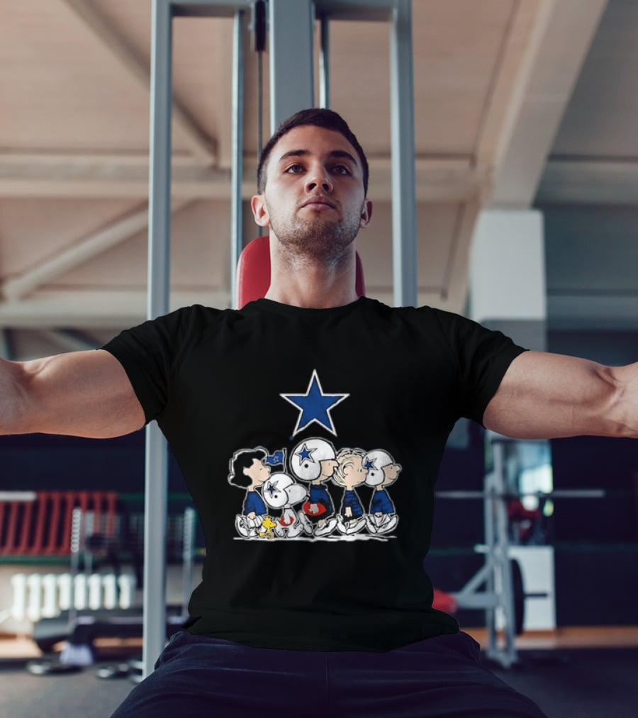 Abbey Road Dallas Cowboys Peanuts Characters Star T-Shirt