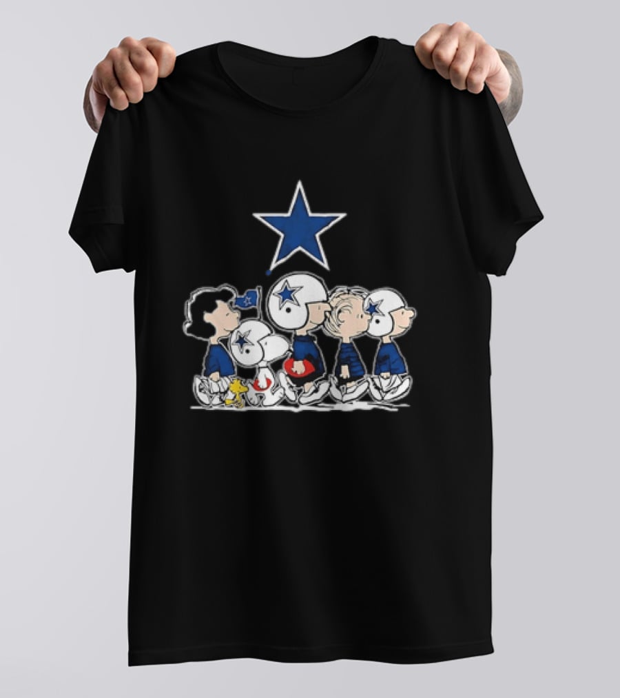 Abbey Road Dallas Cowboys Peanuts Characters Star T-Shirt