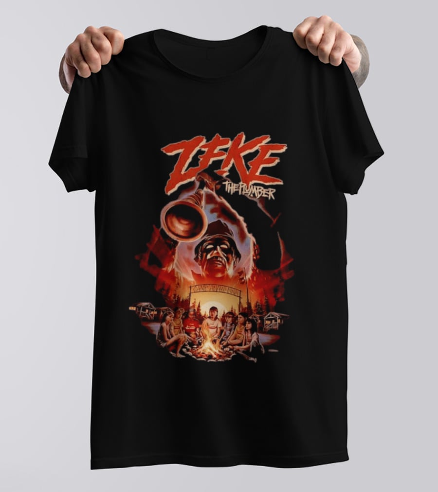 Zeke The Plumber Camp Anawanna Salute Your Shorts Horror Movie Mashup T-Shirt