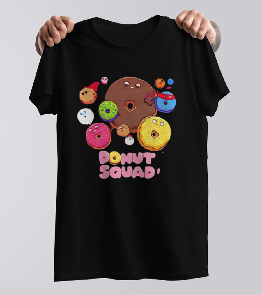 Colorful Donut Squad Cartoon Team With Playful Characters T-Shirt