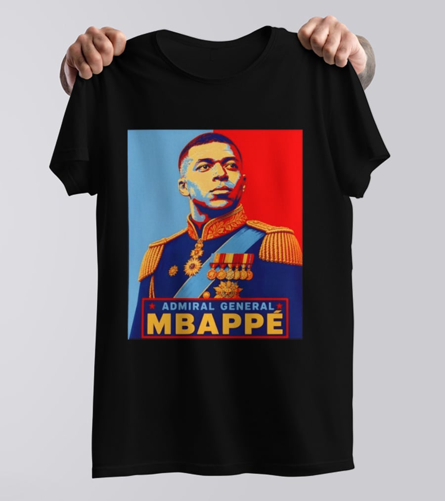 Admiral General Mbappe Propaganda Football T-Shirt