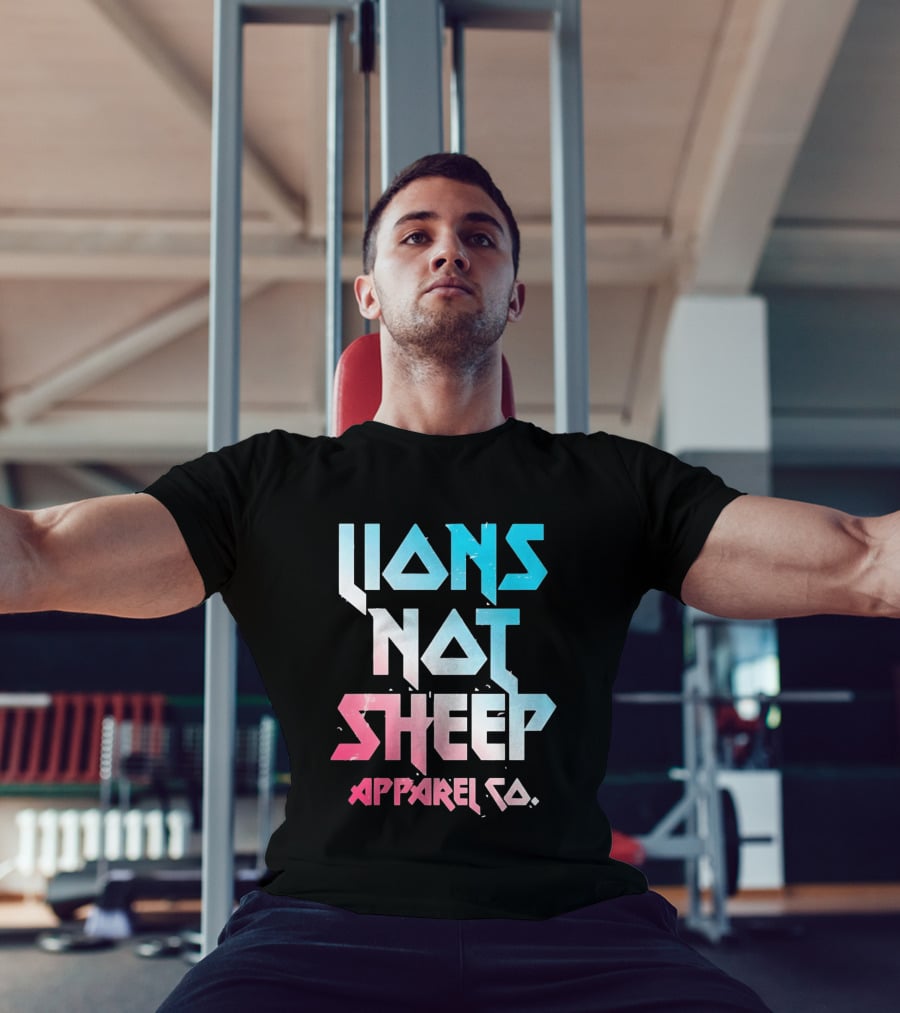 Lions Not Sheep Apparel Co. Mens Tagline Print T-Shirt