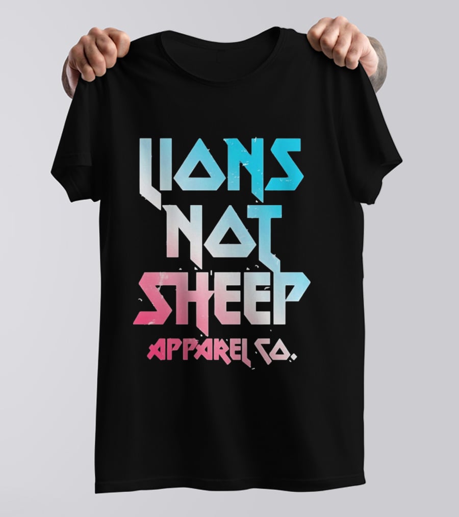 Lions Not Sheep Apparel Co. Mens Tagline Print T-Shirt