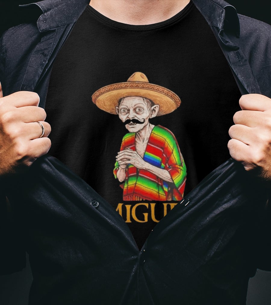Smiguel Gollum Sombrero Rainbow Poncho T-Shirt