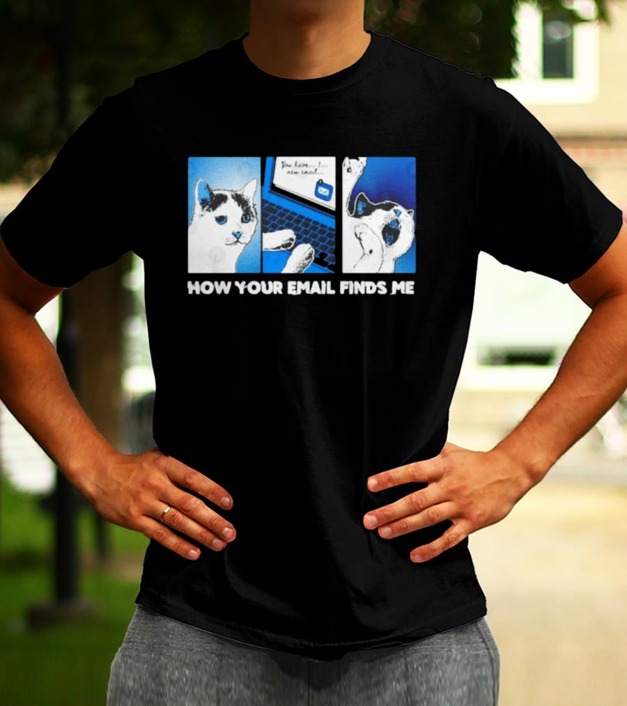 You Have New Email How Your Email Finds Me Cat T-Shirt