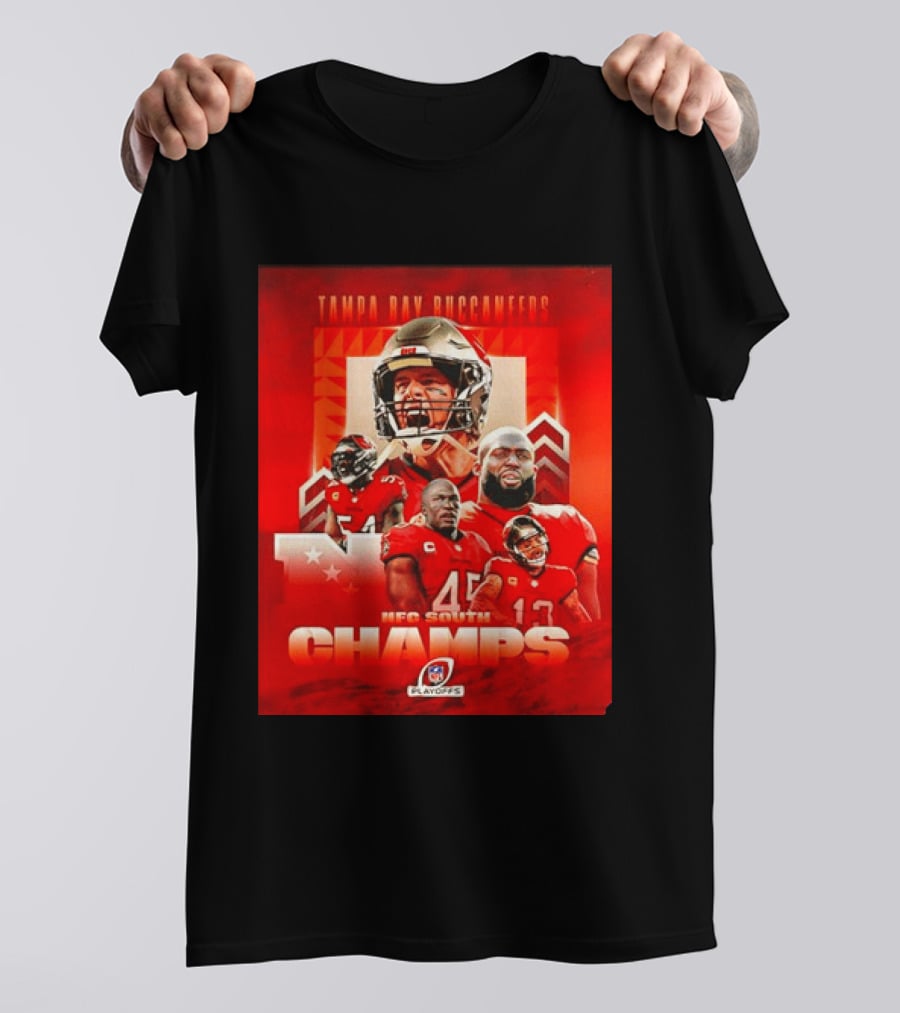 Tampa Bay Buccaneers NFL Playoffs NFC South Champs Celebration T-Shirt