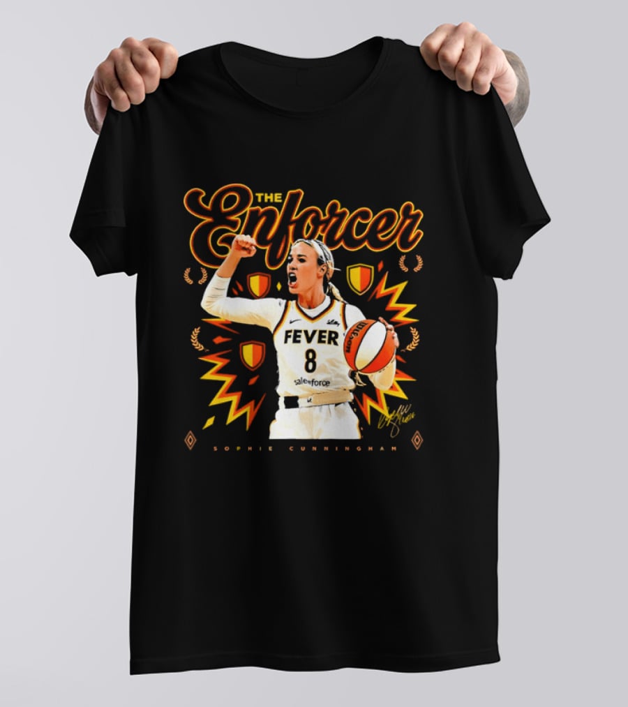 The Enforcer Sophie Cunningham Fever 8 Indiana Basketball WNBA 2026 T-Shirt