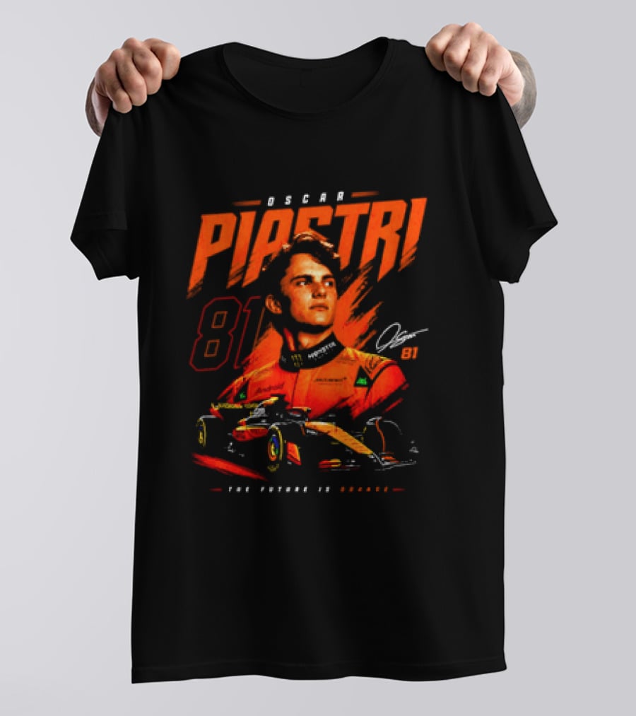 Oscar Piastri 81 McLaren Formula 1 The Future Is Orange T-Shirt