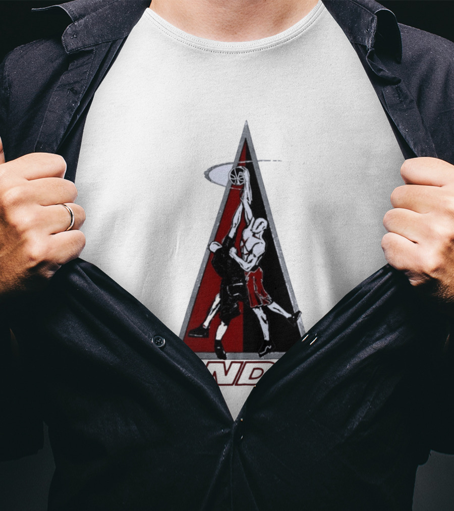 AND 1 Basketball Players Dunking Triangle T-Shirt