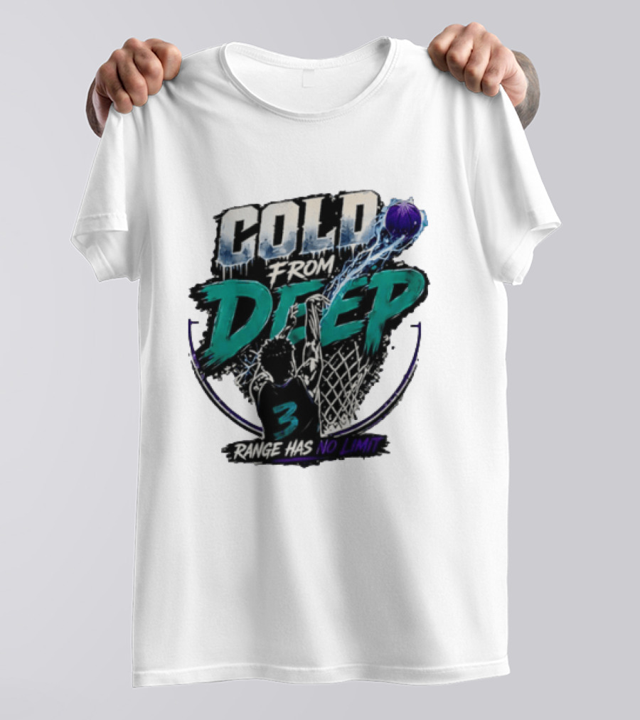 Cold From Deep Range Has No Limit Basketball 3 T-Shirt