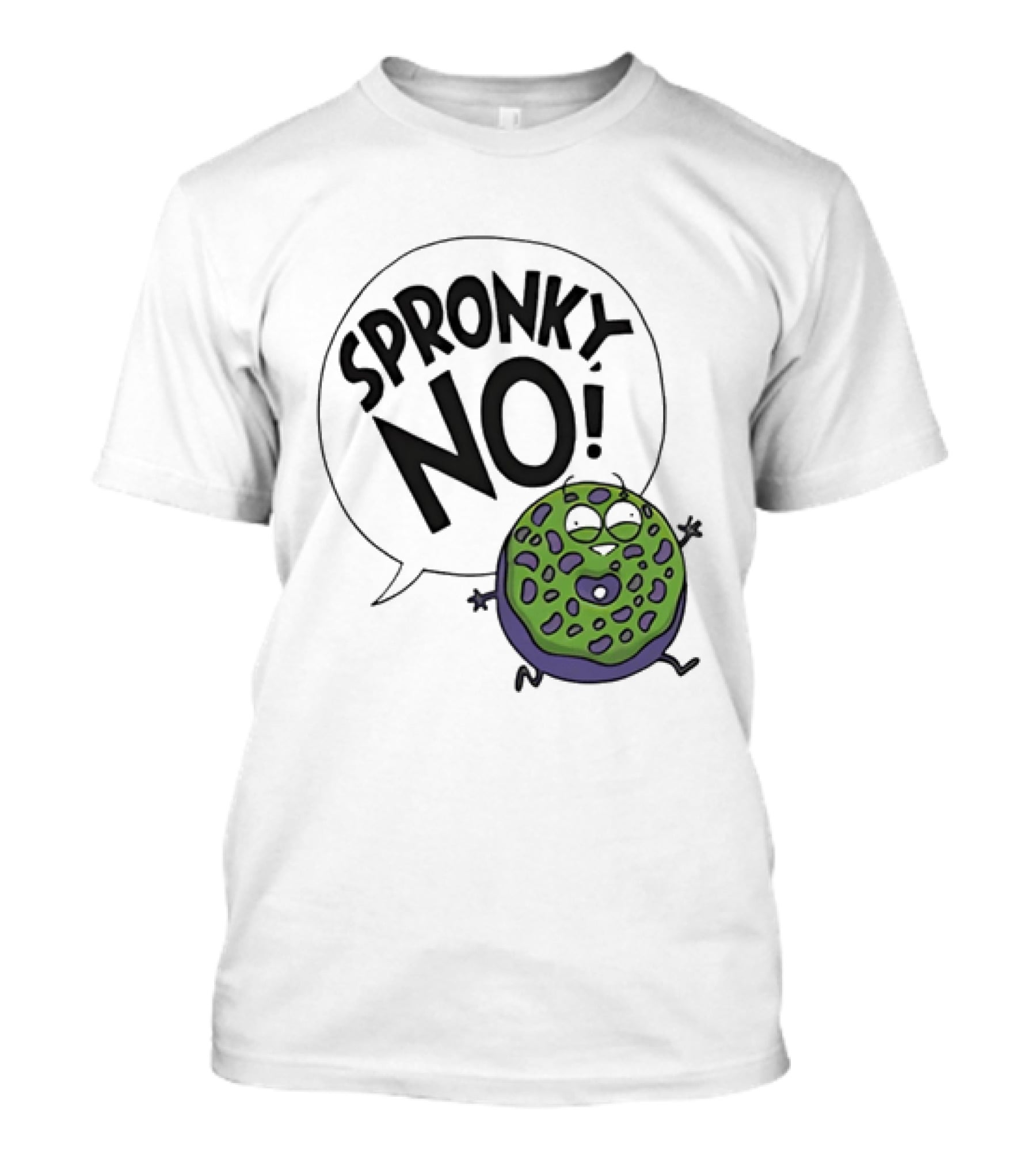 Donut Squad Spronky No Green Cartoon Doughnut T-Shirt