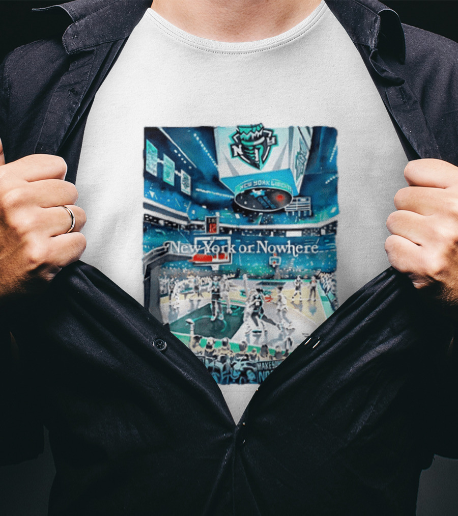 Gavin Snider New York Liberty Basketball New York Or Nowhere Stadium Scene T-Shirt