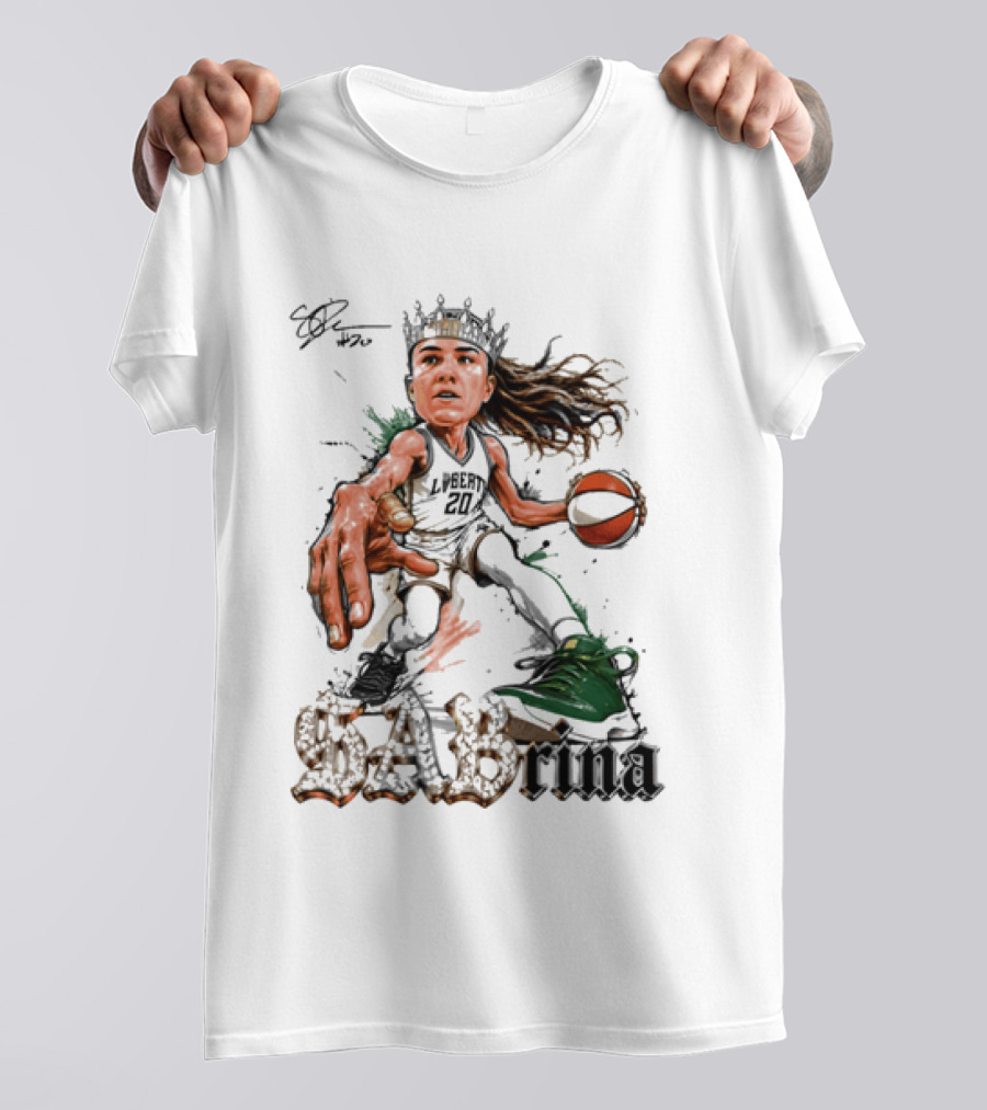 Sabrina Ionescu New York Liberty Basketball Crown T-Shirt