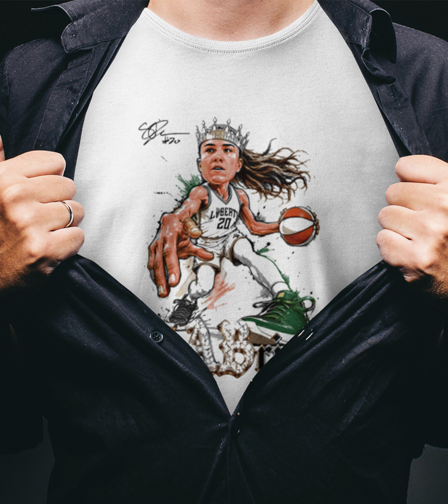 Sabrina Ionescu New York Liberty Basketball Crown T-Shirt