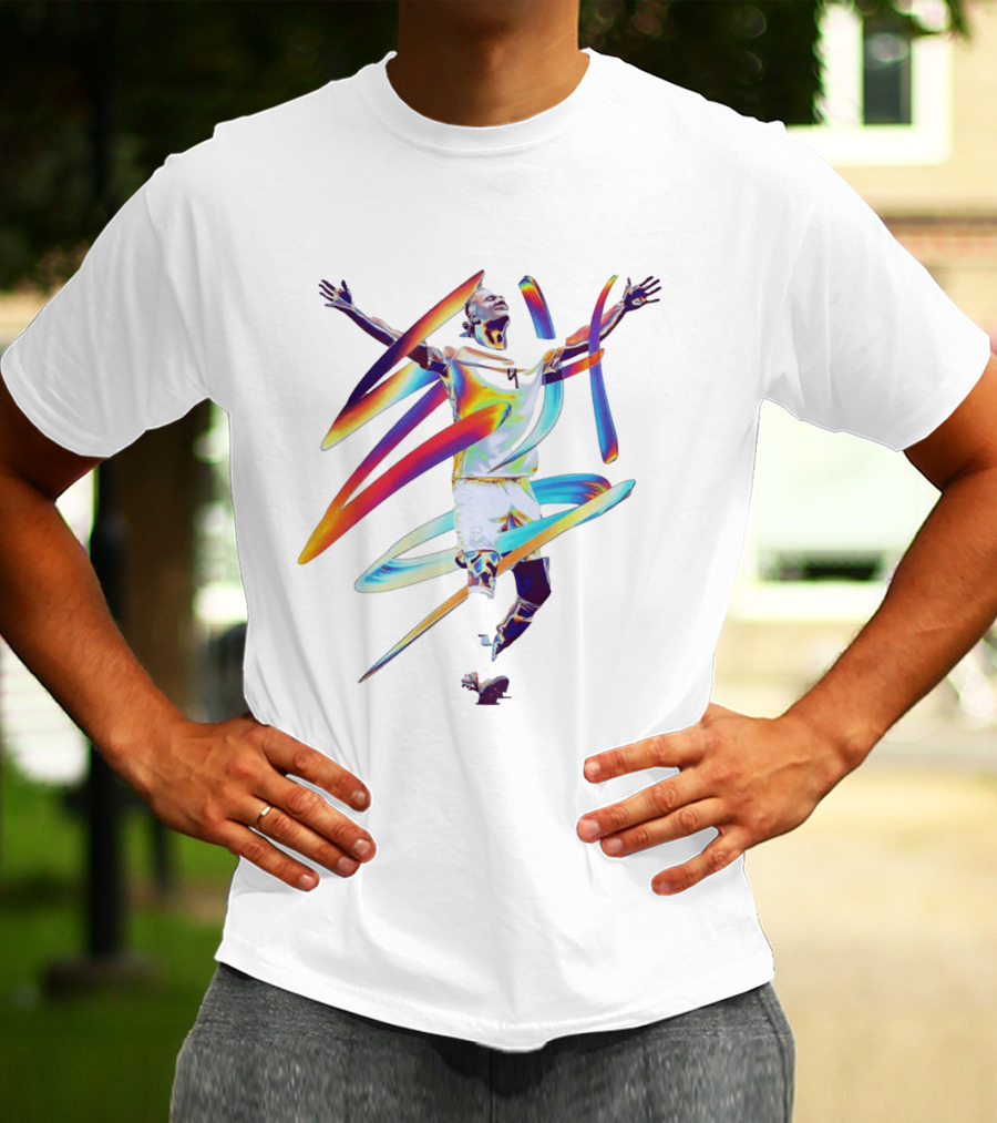 Haaland Goal Celebration Norway 9 Vibrant Energy Spiral T-Shirt