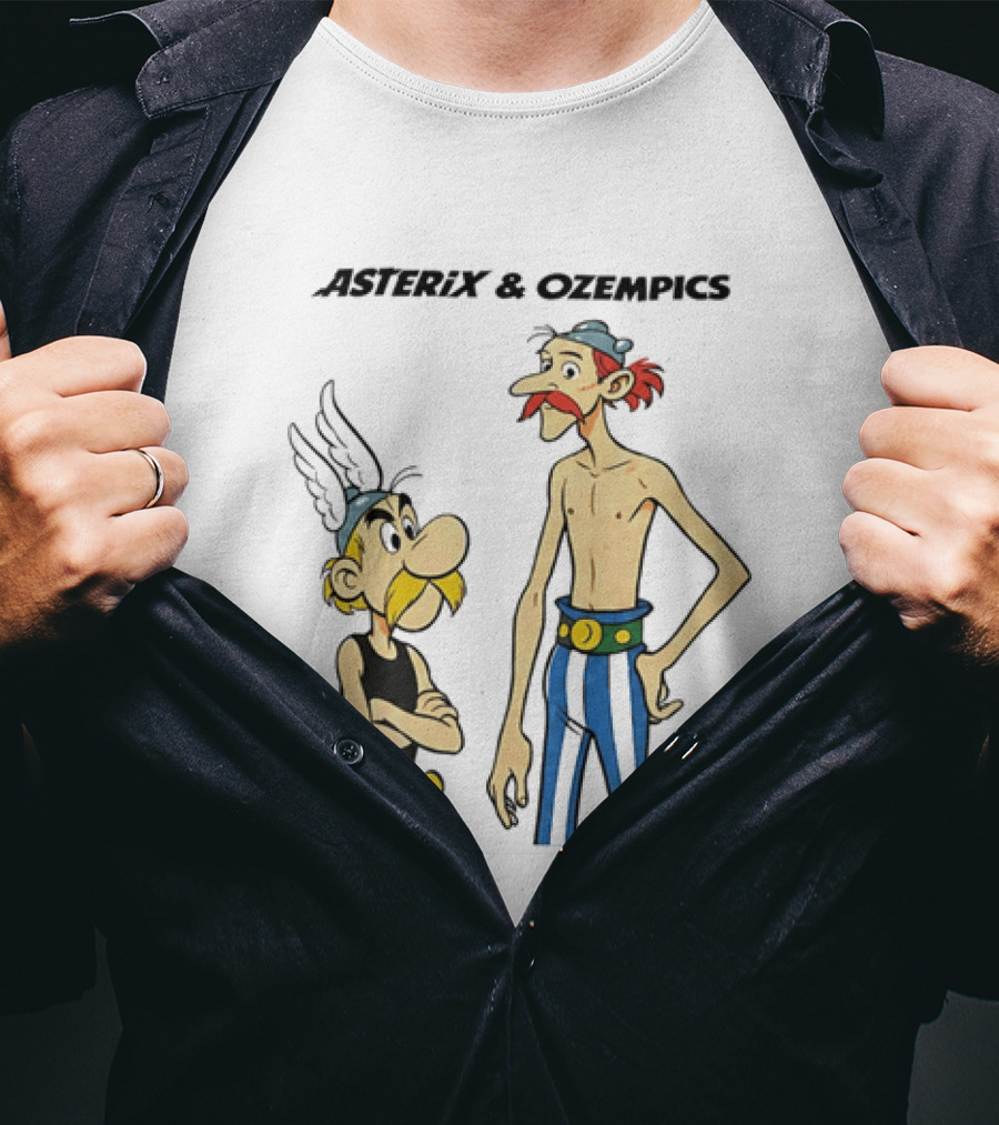 Asterix And Ozempics Thin Obelix Comic T-Shirt
