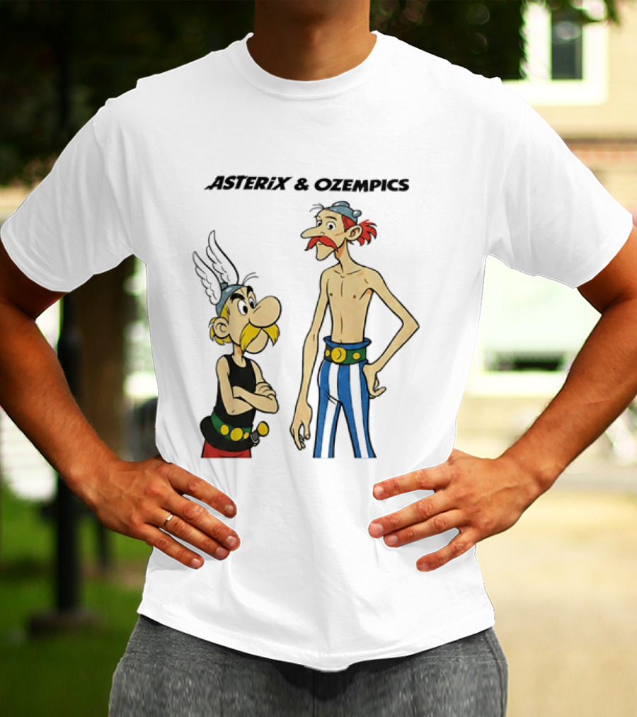 Asterix And Ozempics Thin Obelix Comic T-Shirt