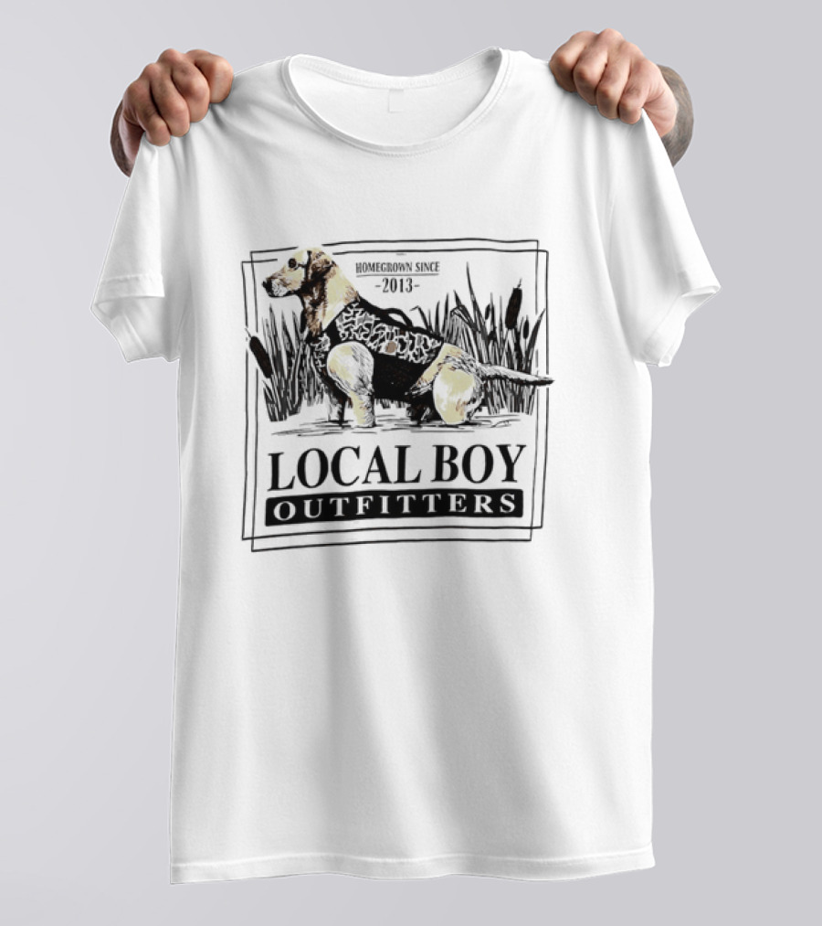 Homegrown Since 2013 Local Boy Outfitters Hunting Retriever T-Shirt