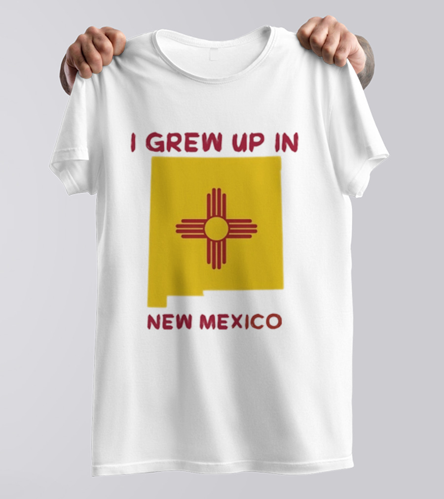 I Grew Up In New Mexico Zia Symbol Home State Pride T-Shirt