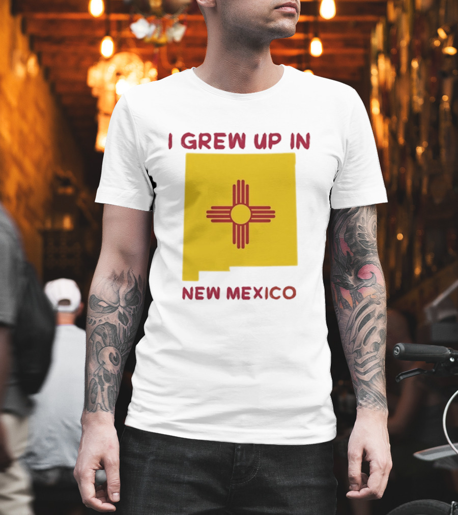 I Grew Up In New Mexico Zia Symbol Home State Pride T-Shirt