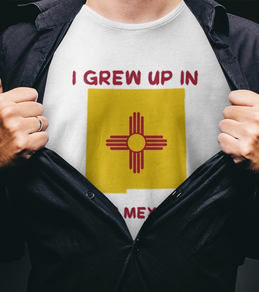 I Grew Up In New Mexico Zia Symbol Home State Pride T-Shirt