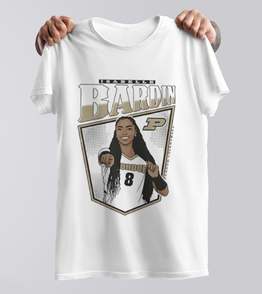 Bardin Purdue Boilermakers Number 8 Player T-Shirt