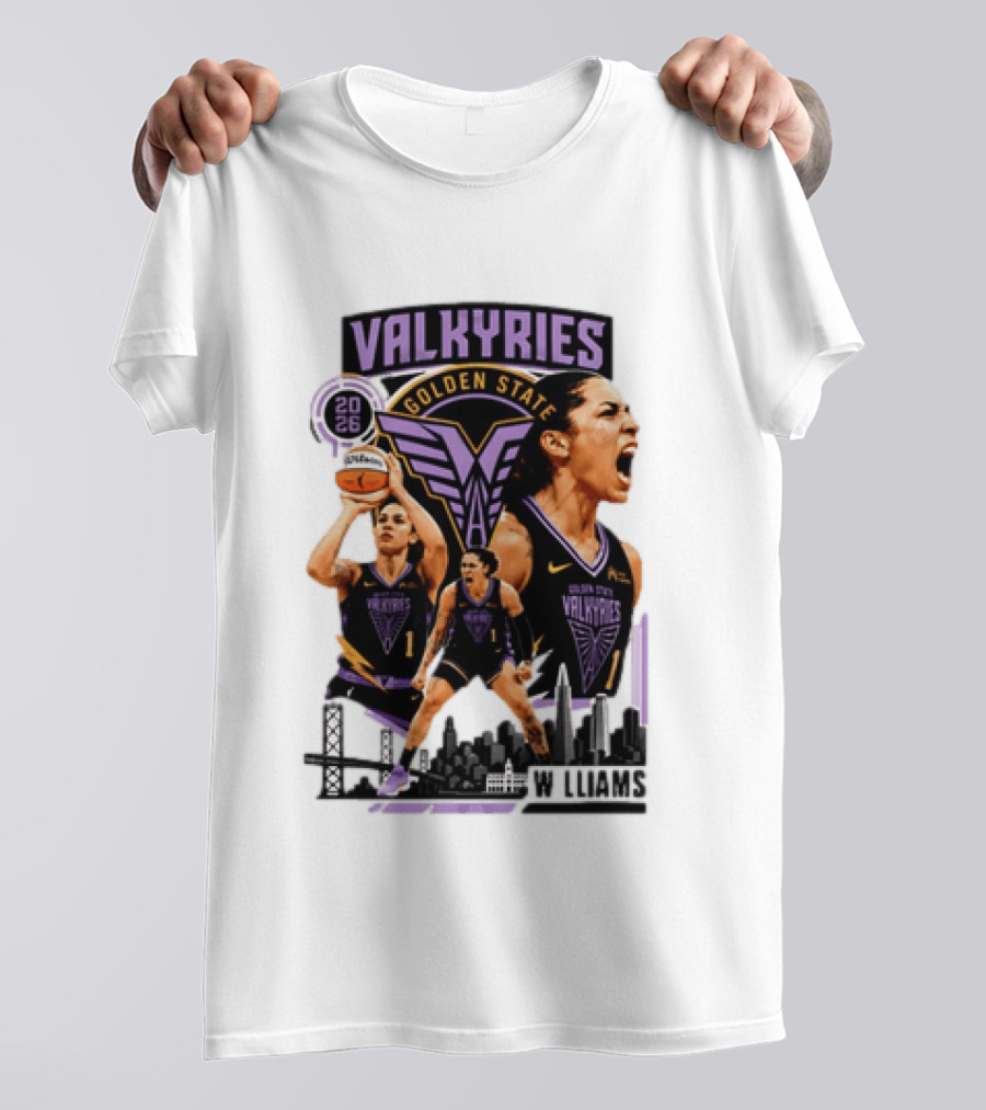 Golden State Valkyries 2026 WNBA Williams Team Skyline T-Shirt