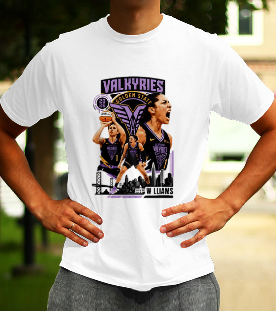 Golden State Valkyries 2026 WNBA Williams Team Skyline T-Shirt