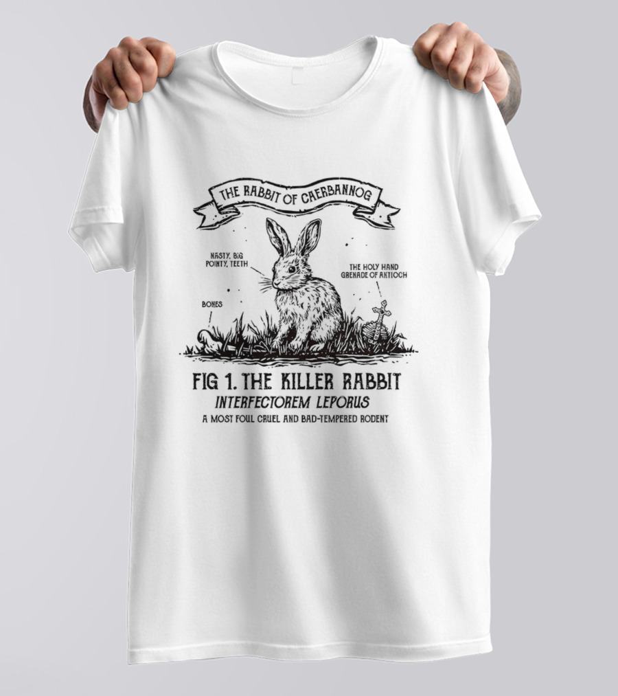 Killer Rabbit Of Caerbannog Monty Python And The Holy Grail Fig 1 Interfectorem Leporus T-Shirt