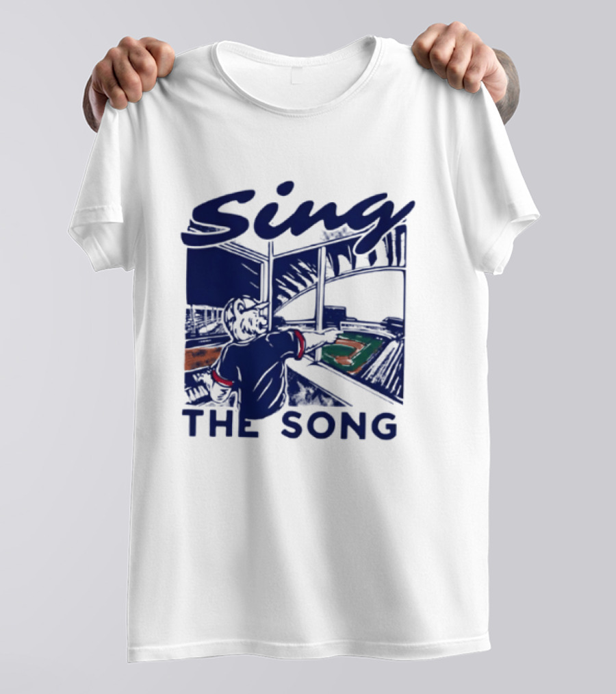 Sing The Song Chicago Cubs Clark The Cub Baseball Stadium Music T-Shirt