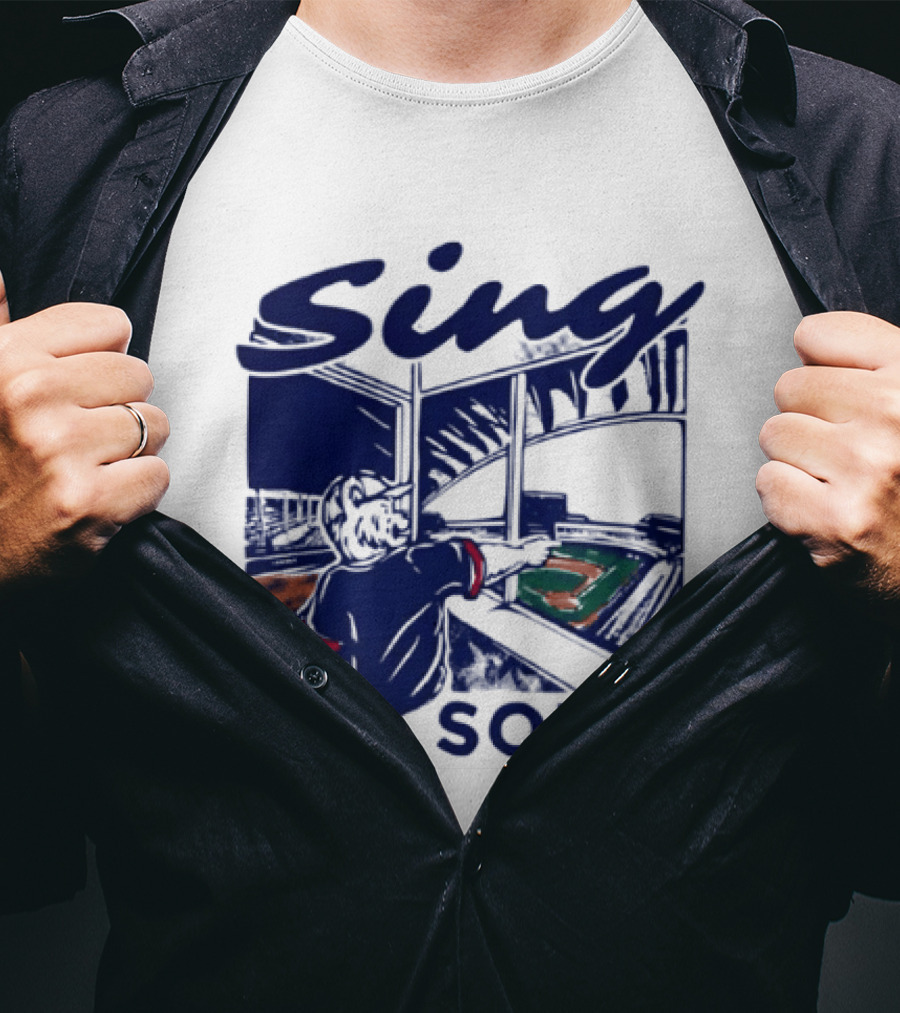 Sing The Song Chicago Cubs Clark The Cub Baseball Stadium Music T-Shirt