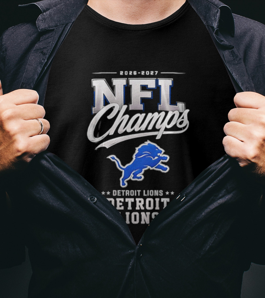 2026 2027 NFL Champs Detroit Lions T-Shirt