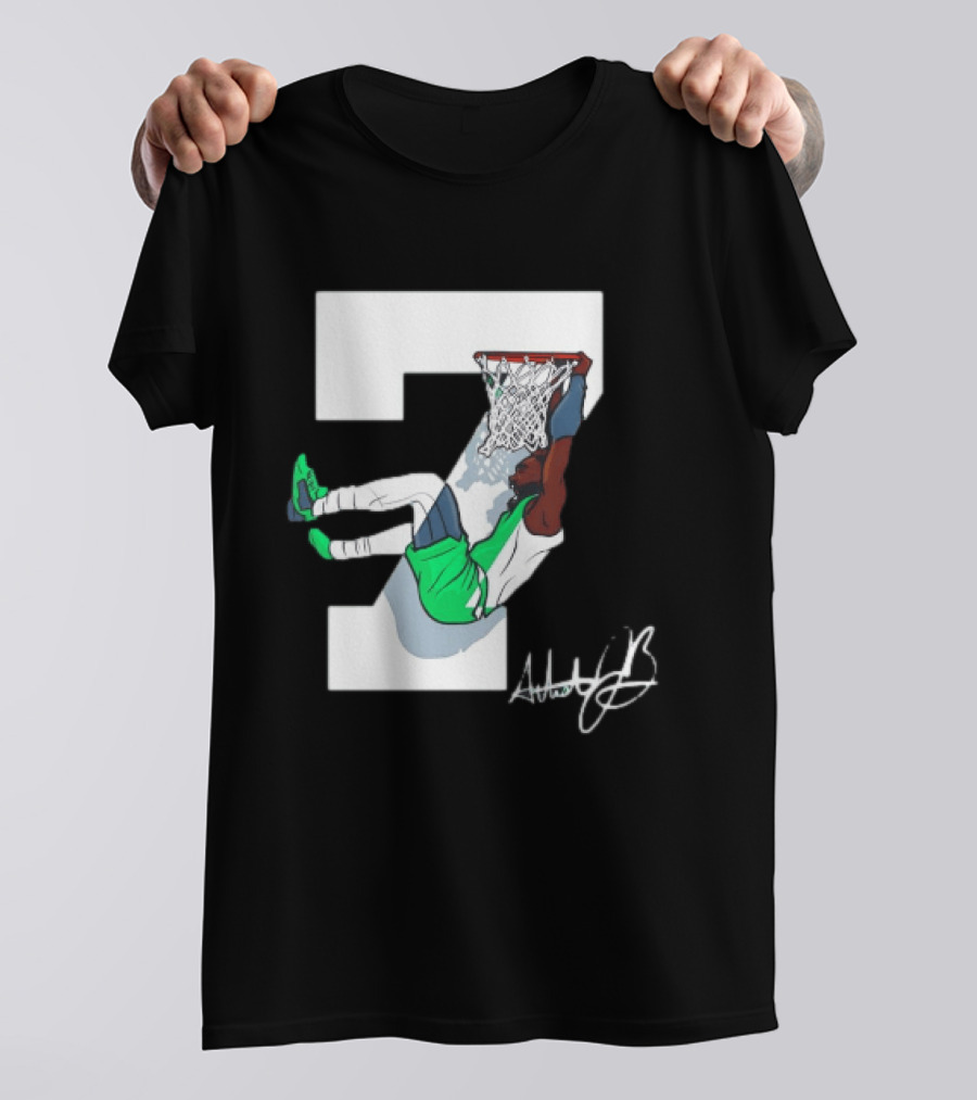 Boston Celtics Dunking Number 7 AthleticJb T-Shirt