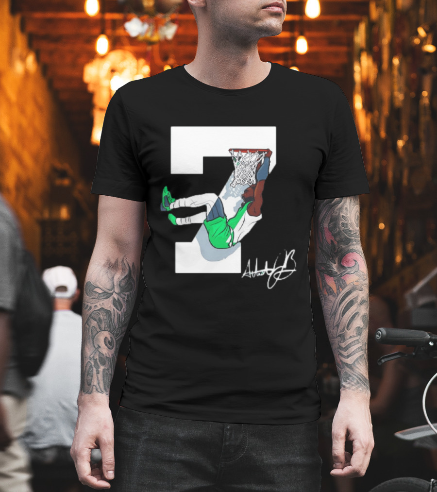 Boston Celtics Dunking Number 7 AthleticJb T-Shirt