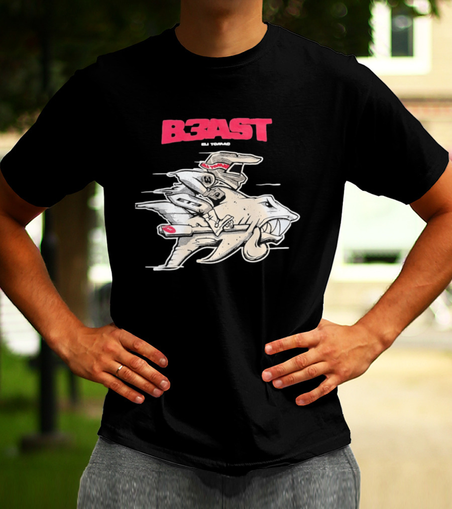 B3AST Eli Tomac Racing Motocross Shark Rider T-Shirt
