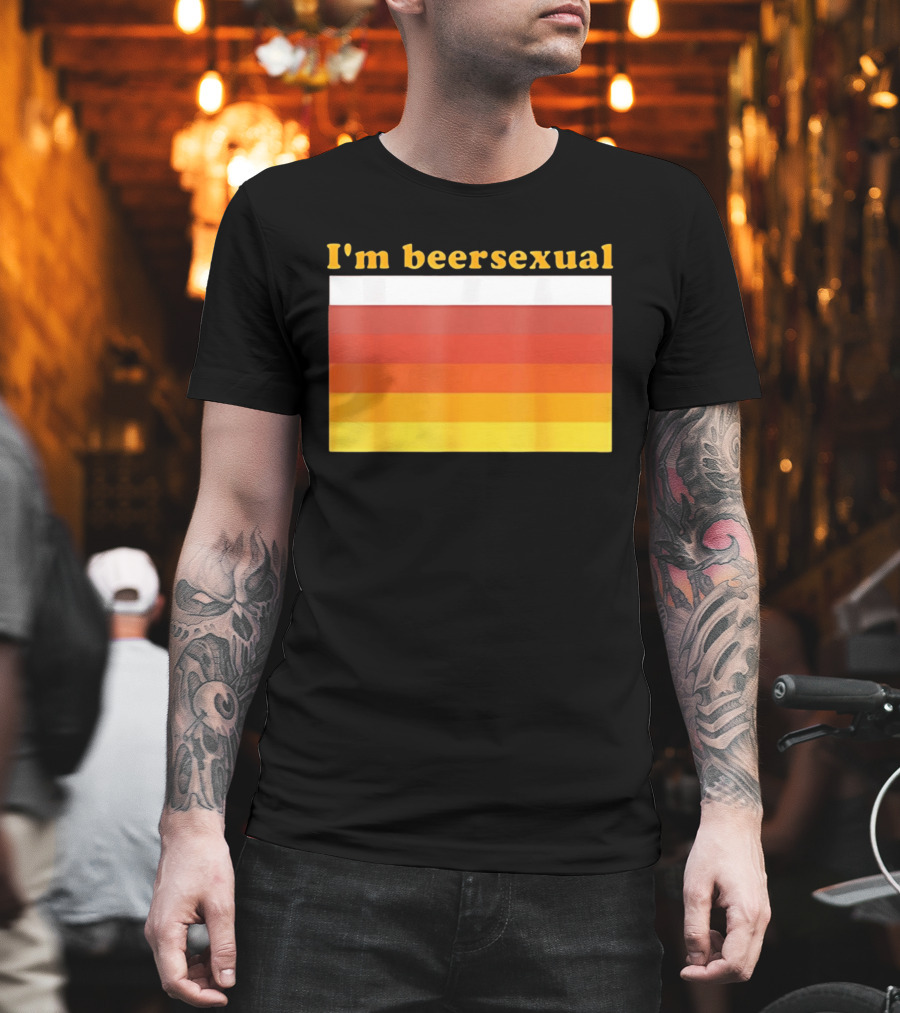 I'm Beersexual Beer Lover Striped Beer T-Shirt