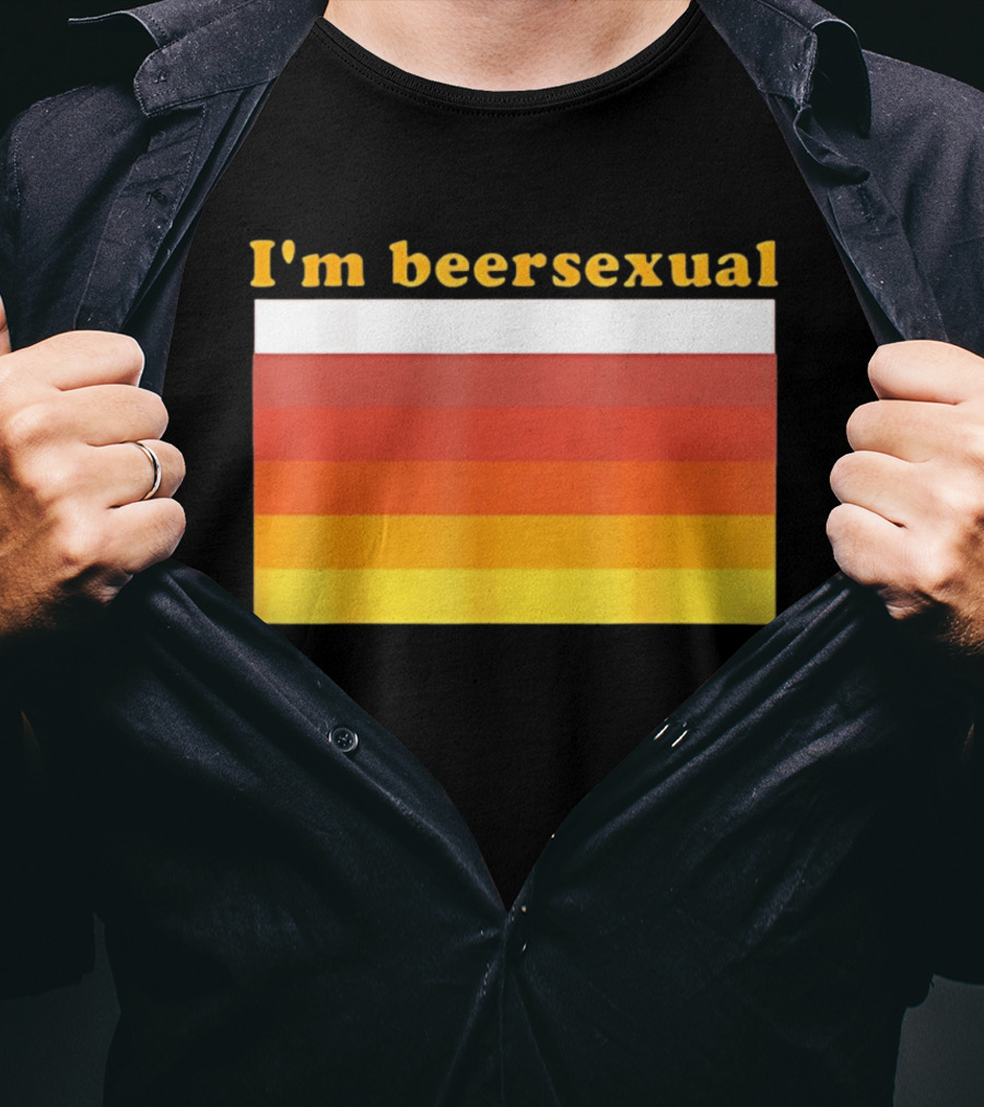 I'm Beersexual Beer Lover Striped Beer T-Shirt