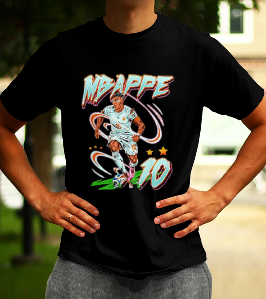 Kylian Mbappe 10 France National Team Soccer Star T-Shirt