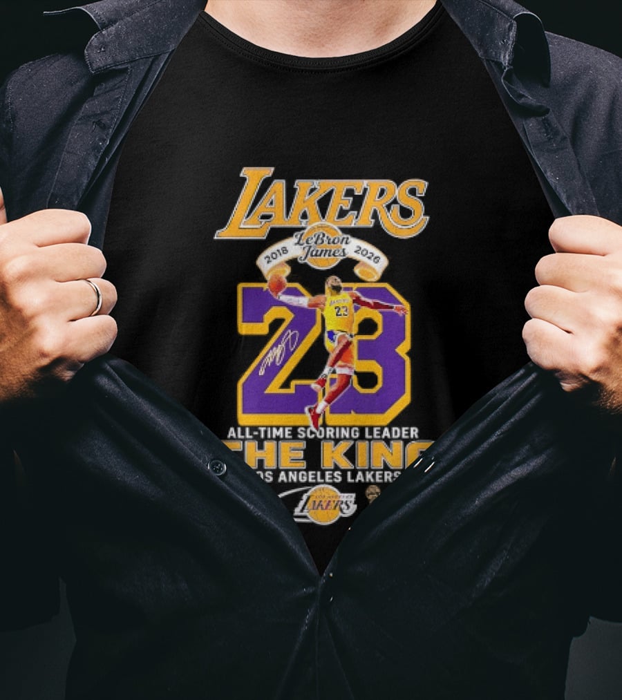 Lakers 23 The King NBA All Time Scoring Leader LeBron James T-Shirt