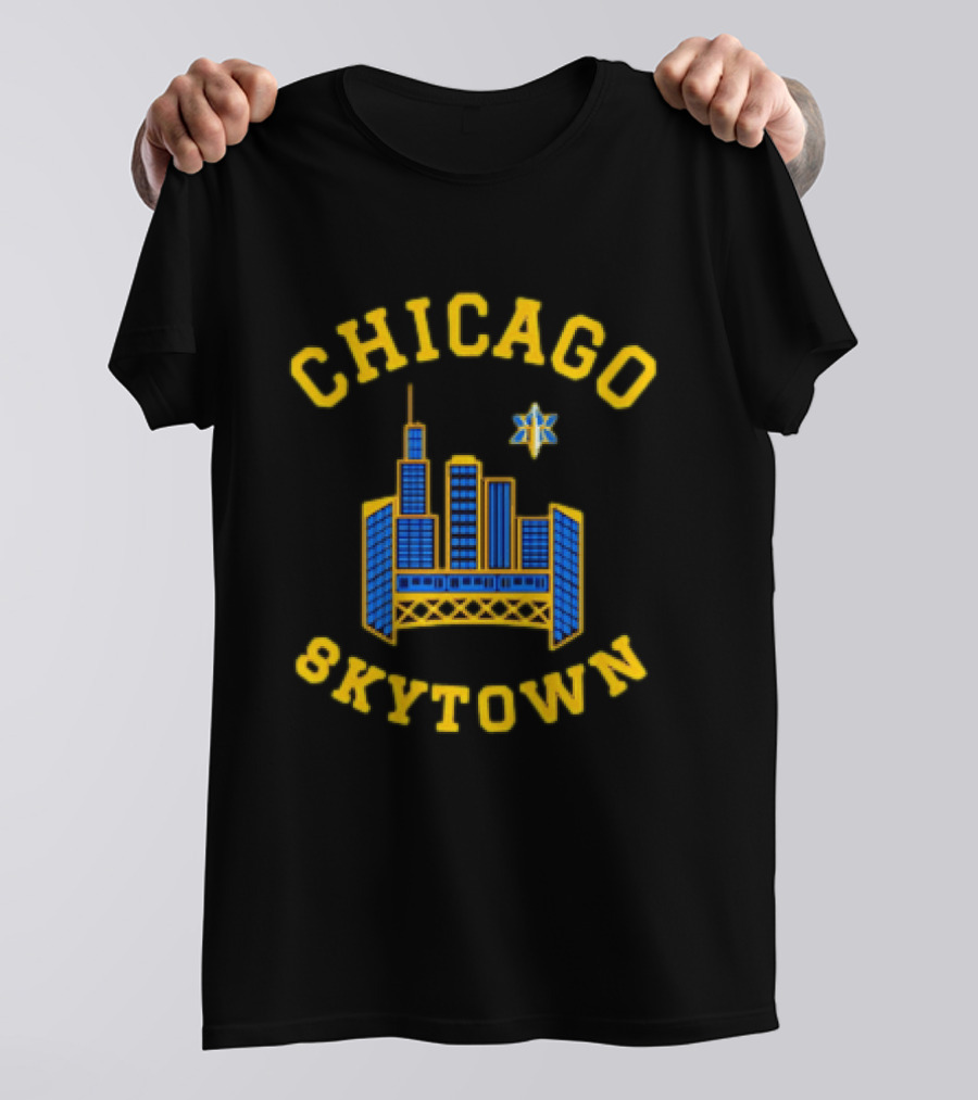 Chicago Skytown Iconic Skyline Star Architecture The Loop T-Shirt