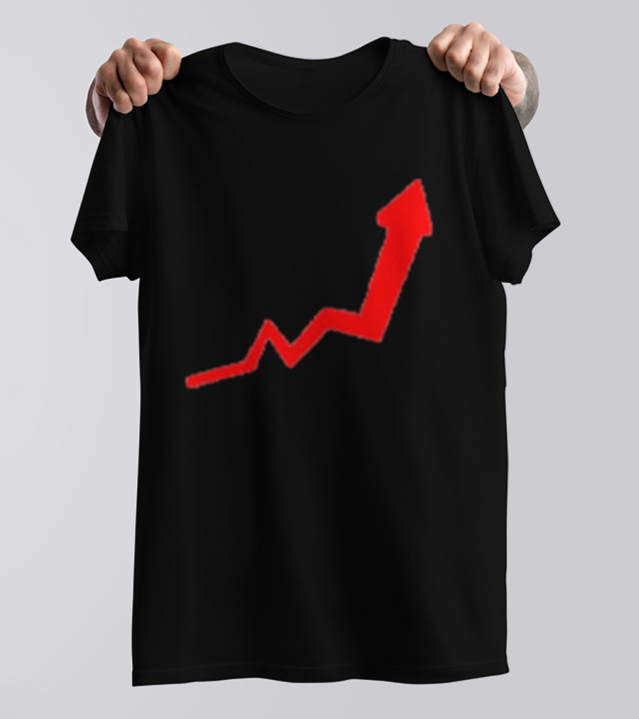 Dayu Stock Market Rising Chart Arrow Trending Upwards Stop Stock T-Shirt