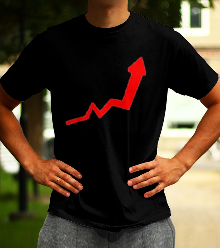 Dayu Stock Market Rising Chart Arrow Trending Upwards Stop Stock T-Shirt