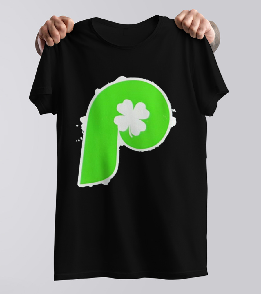 Lucky Philadelphia Clover P Baseball Green Four Leaf T-Shirt