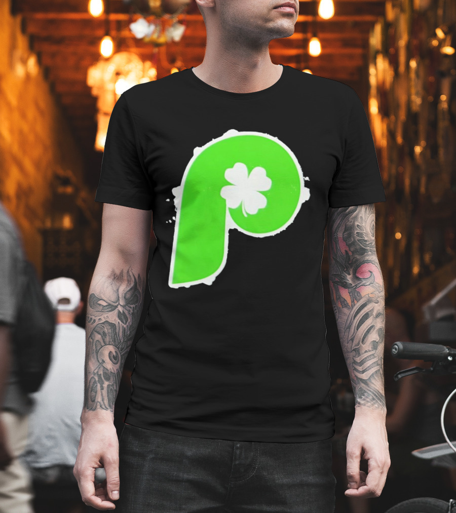 Lucky Philadelphia Clover P Baseball Green Four Leaf T-Shirt