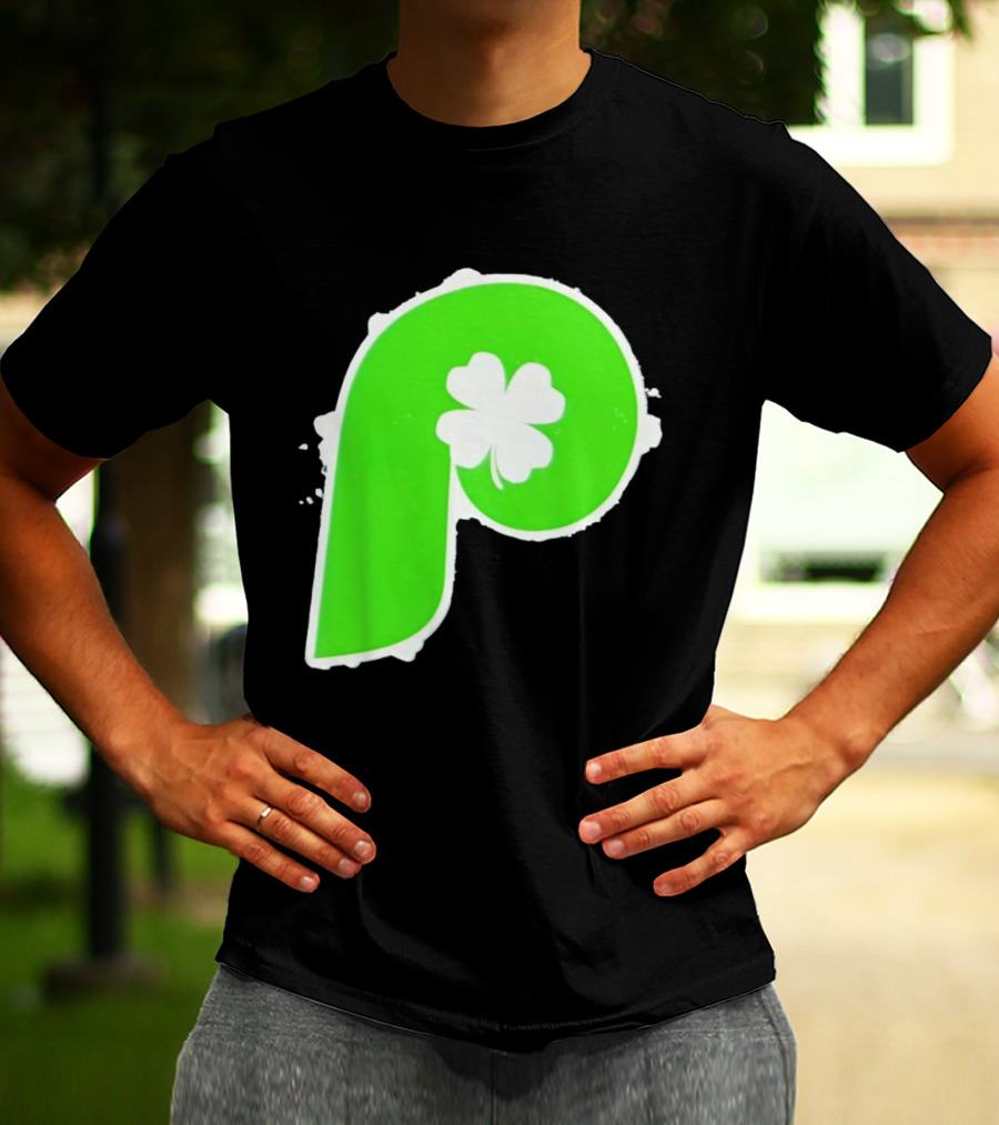Lucky Philadelphia Clover P Baseball Green Four Leaf T-Shirt