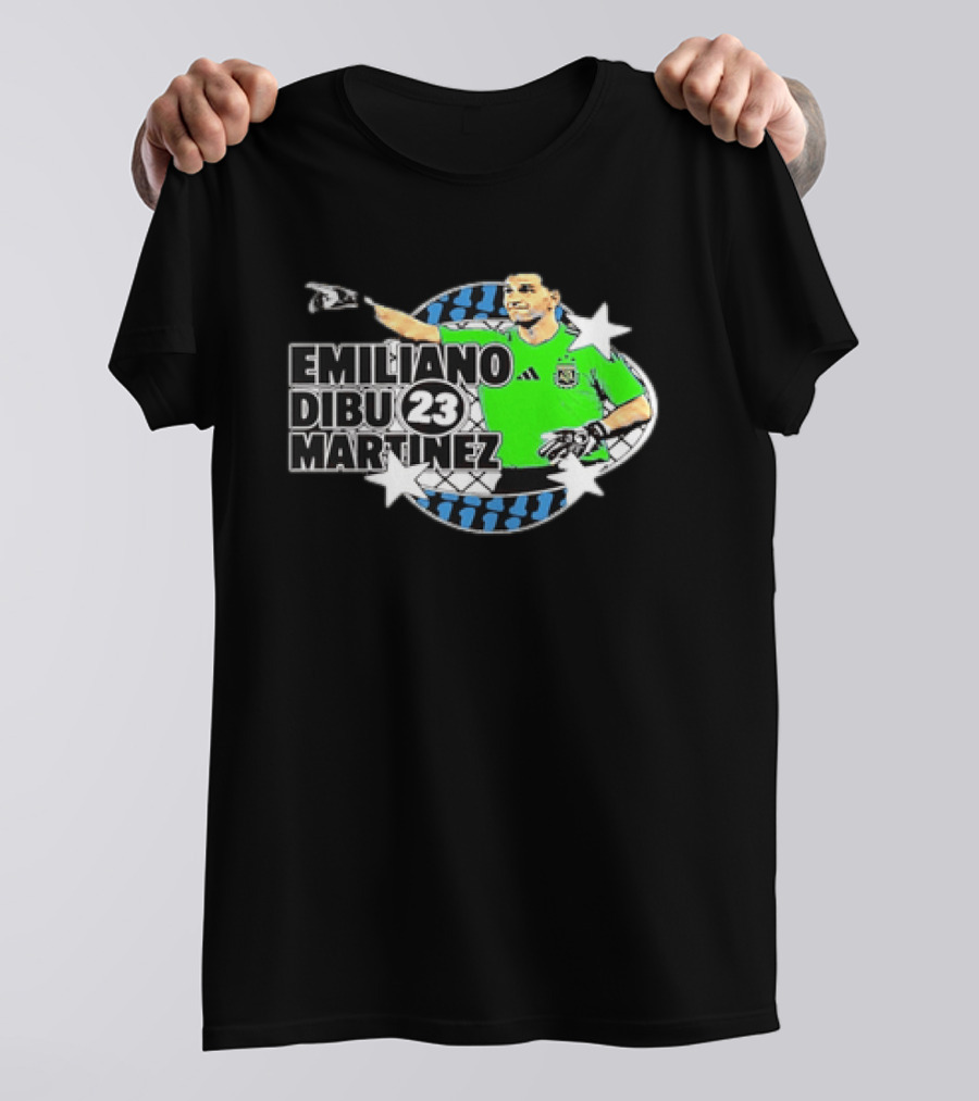 Emiliano Dibu Martinez 23 Argentina National Team Bootleg Stars Net T-Shirt