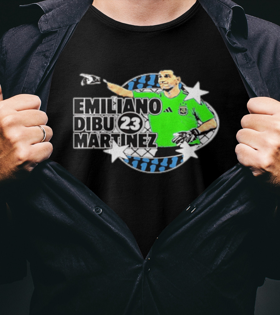 Emiliano Dibu Martinez 23 Argentina National Team Bootleg Stars Net T-Shirt