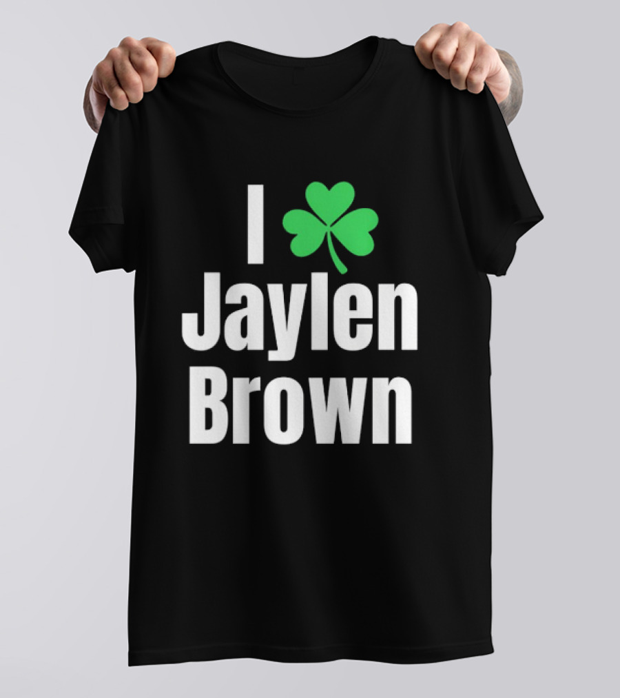 St. Patrick's Day Celtics I Heart Shamrock Jaylen Brown T-Shirt