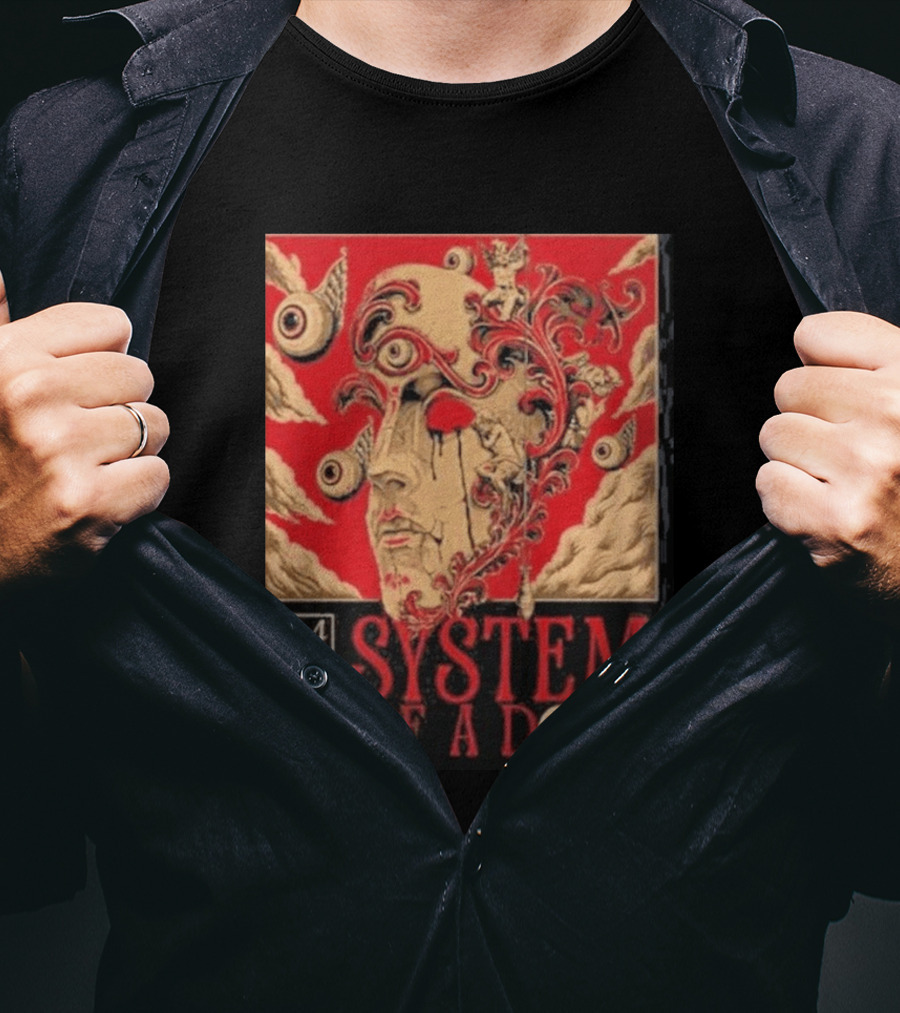 System Of A Down Paris France 2026 Surreal Art Eye Motif July 2 And 4 Concert Stade De France T-Shirt